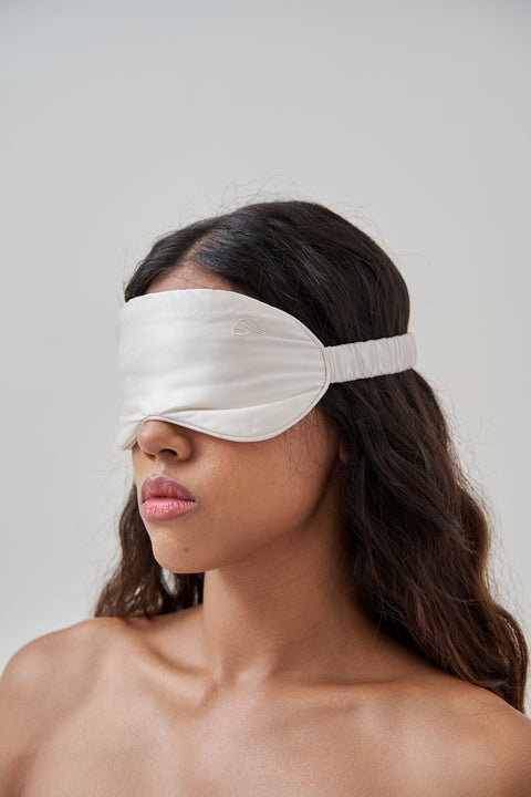 Silk Eye Mask - White