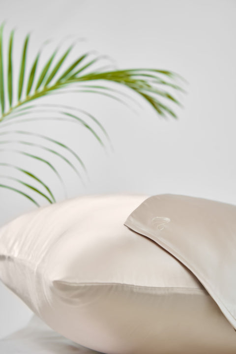 2 Silk Pillowcases Set Champagne